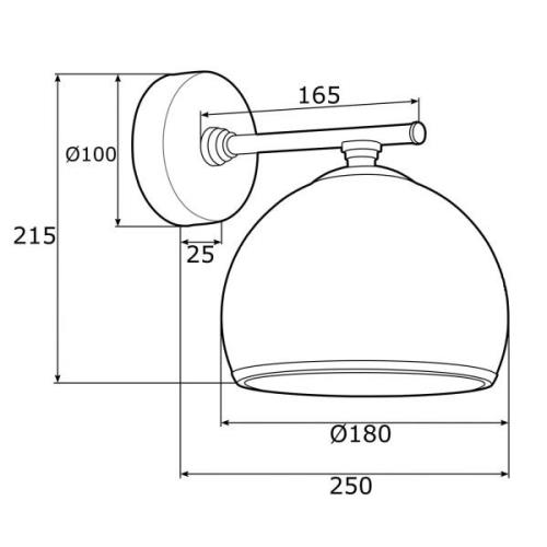 Wandlamp Mina, chroom mat