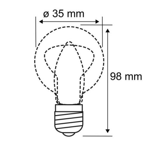 Paulmann E14 2,6W 827 LED kaarslamp gedraaid