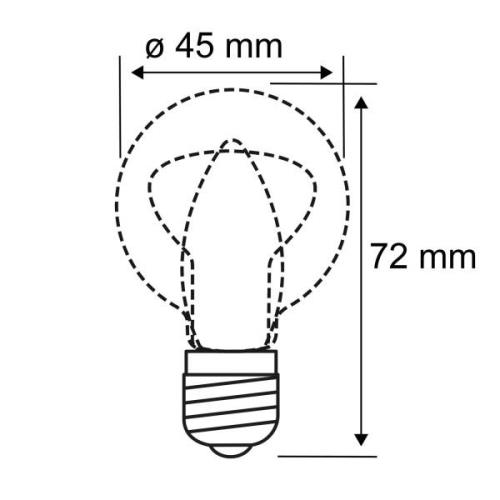 Paulmann E27 2,6W 827 LED druppellamp helder