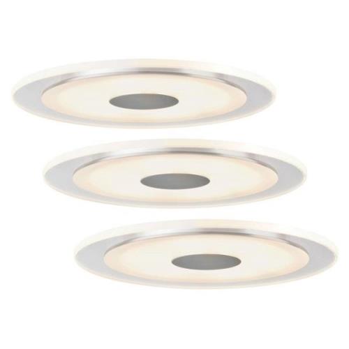 Eenvoudige led-inbouwspot Whirl, 3-delige set