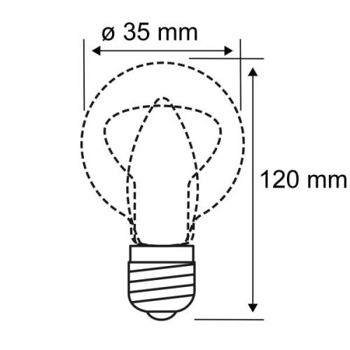 Kaarslamp E14 2.6W 2.700K Windvlaag