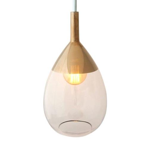 EBB & FLOW Lute glas-hanglamp goud-rook/goud