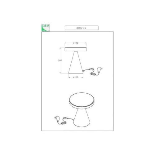 Neutra LED tafellamp, hoogte 20 cm, zwart, touchdimmer