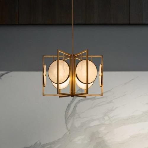 Maytoni Marmo hanglamp in goud, 6-lamps