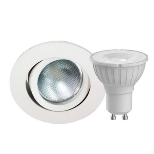 Megatron DecoclicSet LED inbouwring GU10 4,2W wit