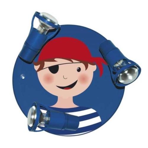 Pirat plafondlamp, Portrait voor kinderen 3-lamps