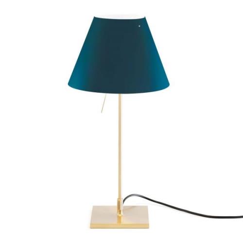 Luceplan Costanzina lamp messing petroleumblauw