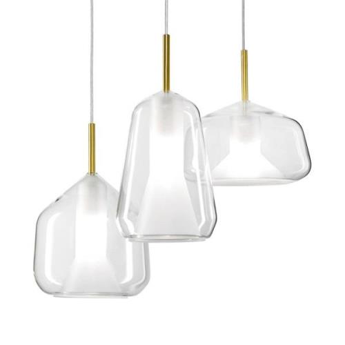 Hanglamp X-Ray 3-lamps helder/helder/helder