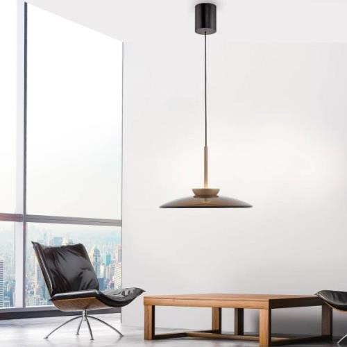 PURE LED hanglamp E-Moon brons glas/aluminium Ø 50 cm CCT