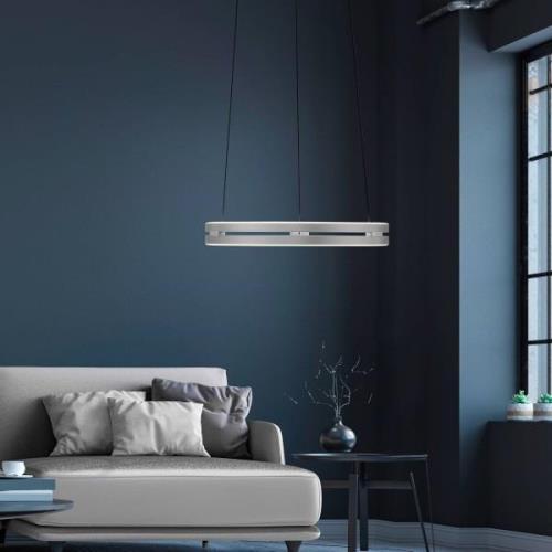 PURE LED hanglamp E-Loop aluminium Ø 50 cm Aluminium CCT