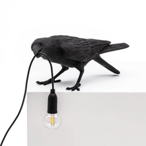 LED decoratie-tafellamp Bird Lamp, spelend, zwart