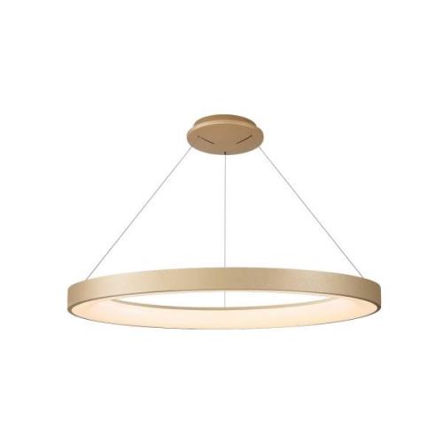 Hanglamp Niseko II, afstandsbediening, Ø 65cm goudkleurig