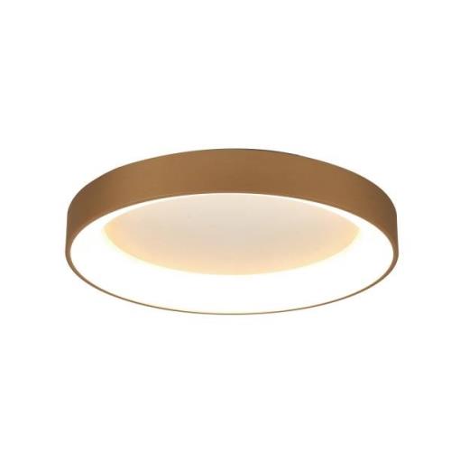 LED plafondlamp Niseko II CCT afstandsbediening Ø78cm goudkleurig