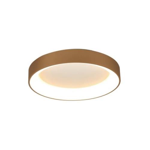 LED plafondlamp Niseko II CCT afstandsbediening Ø38cm goudkleurig