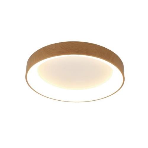 Plafondlamp Niseko II CCT afstandsbediening Ø38cm houtkleurig