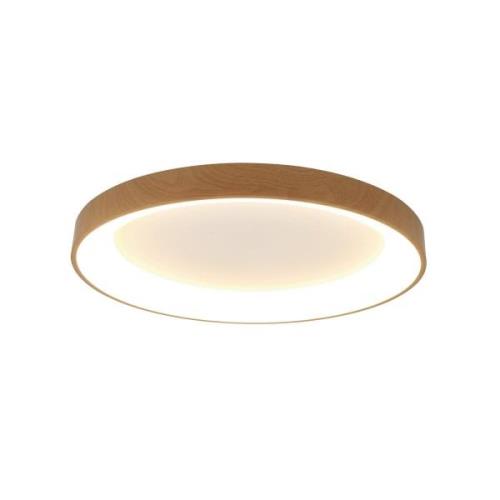 Plafondlamp Niseko II CCT afstandsbediening Ø65cm houtkleurig