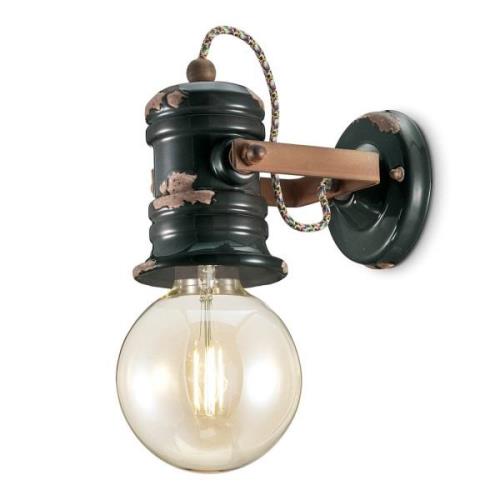 Wandlamp C1843 in Vintage zwart