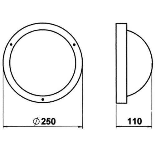 Buiten plafond-wandlamp 297 zwart E27