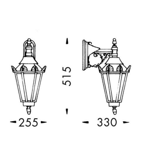 Buitenwandlamp in landhuisstijl 746 W