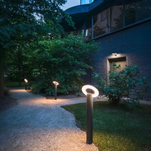 SLV LED tuinpadverlichting I-Ring, antraciet, aluminium, hoogte 65 cm