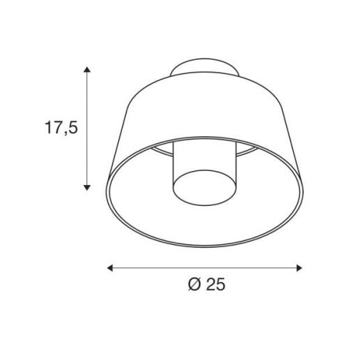 SLV Photoni plafondlamp, roestkleurig, aluminium, Ø 25 cm