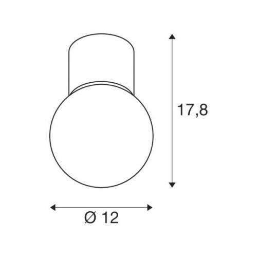 SLV Varyt badkamer plafondlamp, chroom, aluminium, Ø 12 cm