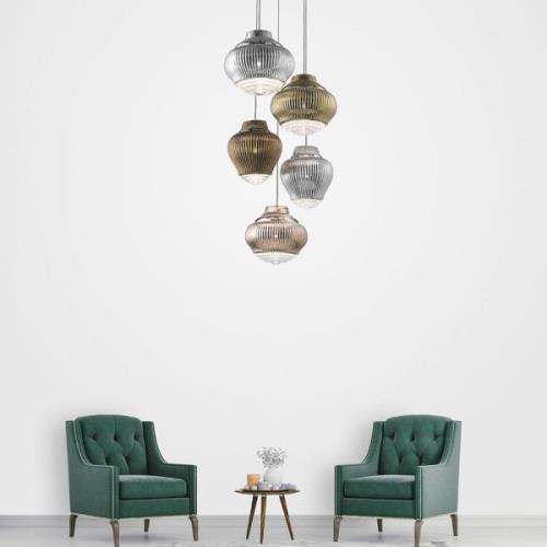 Bonnie hanglamp 130 cm zilver metallic