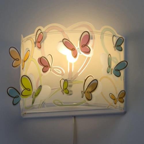 Butterfly wandlamp voor kinderen met snoer en stekker