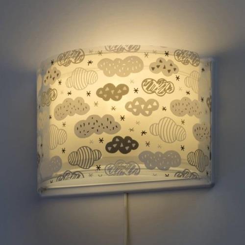 Wandlamp voor kinderen Cloud in grijs