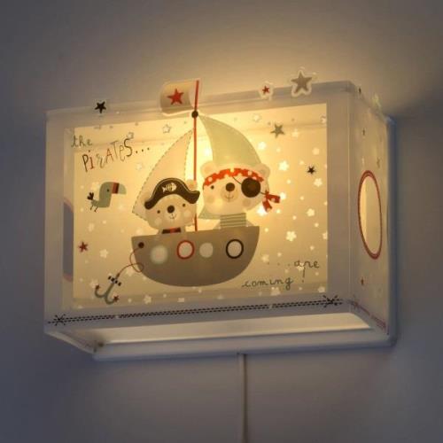 Kinder wandlamp The Pirates met stekker