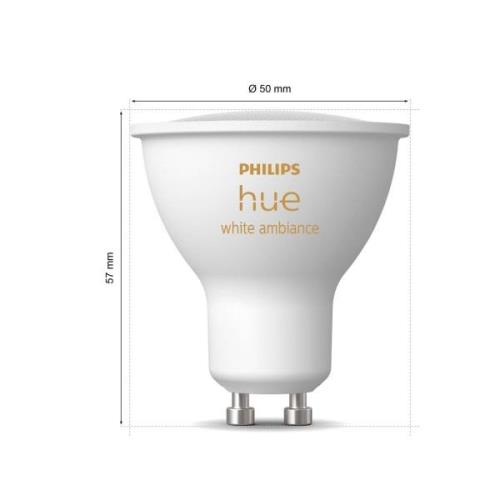 Philips Hue White Ambiance GU10 4.2W Reflectorlamp 3st