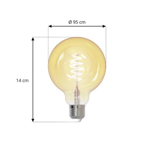 LUUMR Slimme LED E27 G95 4.9W helder ZigBee Tuya Hue