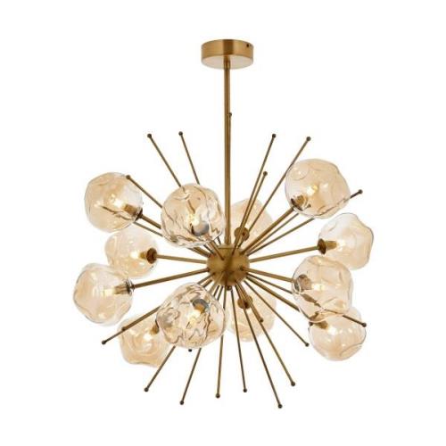 Hanglamp AR-1777-13E met 13 glas, antiekgoud