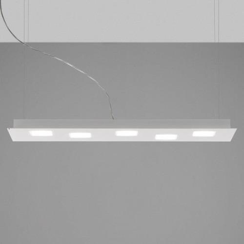 Langwerpige LED plafondlamp Quarter in wit