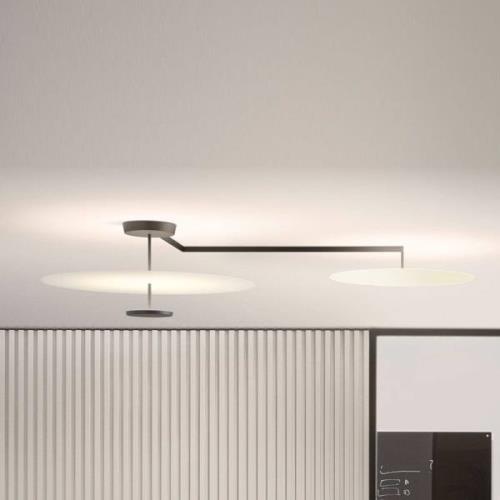 Vibia Flat LED plafondlamp 3-lamps Ø 90 cm wit