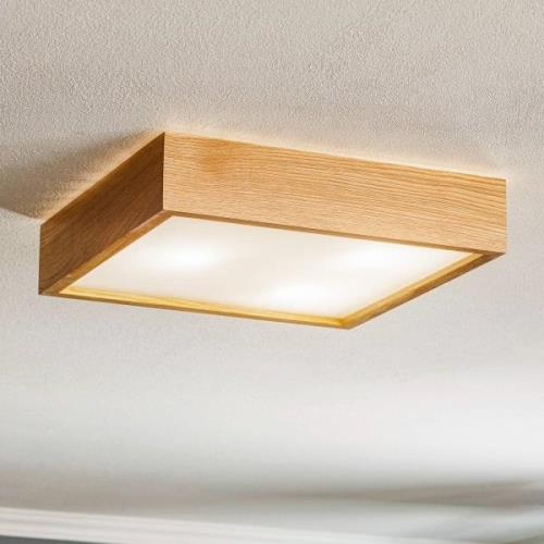 Plafondlamp Quatro DR met houten frame, 38,5cm