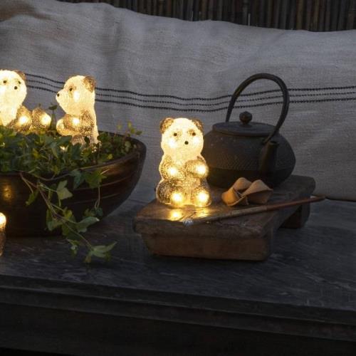 LED lichtfiguur Pandabeer, 5 per set als ketting