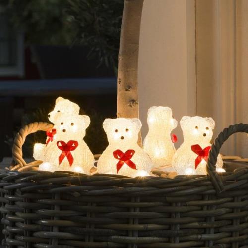 LED lichtfiguur Beer, 5 per set als ketting