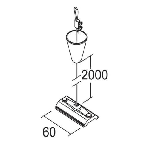 Ivela touwophanging 2 meter, wit