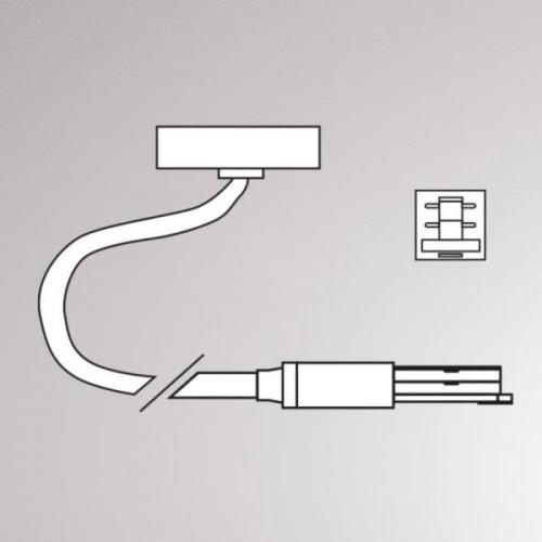 Eindvoeding Volare, kabel 2m, baldakijn, wit