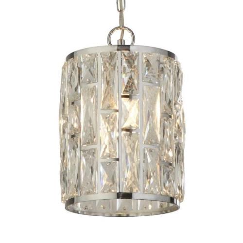 Hanglamp Bijou, kap met kristallen, Ø 22 cm