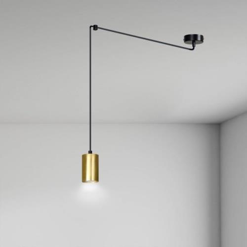 Hanglamp Speed, zwart/goud, 1-lamp