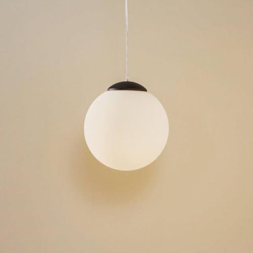 Hanglamp bal, opaalglas/chroom, Ø 30 cm