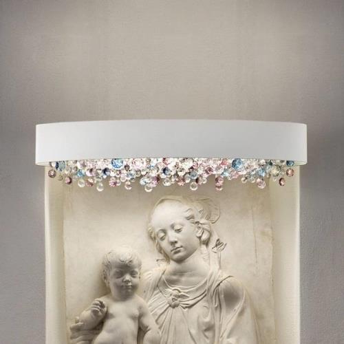 Wandlamp Ola A2 OV70 wit/koud gekleurde kristallen