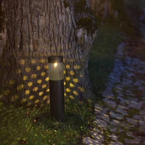 LED solarlamp Blace in zwart, 39 cm hoog