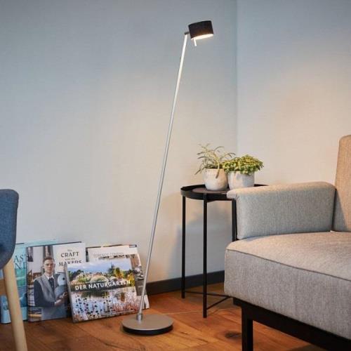 LED vloerlamp CAI, dimbaar, grafiet/off-white