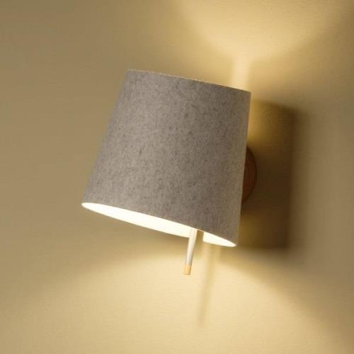 MUUN wandlamp voor wandcontactdoos, marmer/wolwit