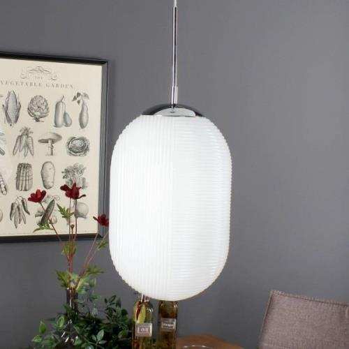 Hanglamp Greenwich, glas wit