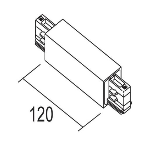 Ivela lengteverbinder voedingsmogelijkheid, zilver