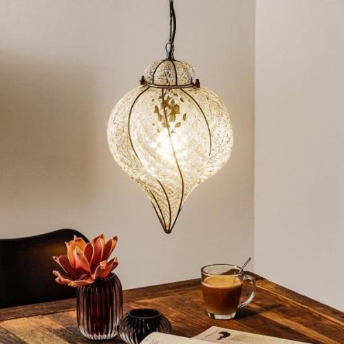 Aparte hanglamp GOCCIA, mondgeblazen, 37 cm